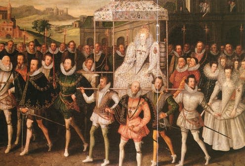 <span class="caption">Elizabeth I in procession, circa 1600.</span> <span class="attribution"><span class="source">Wikimedia Commons</span></span>