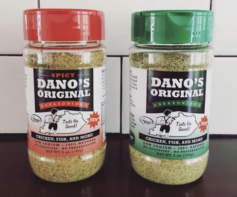 A two-pack of Dan-O's seasoning