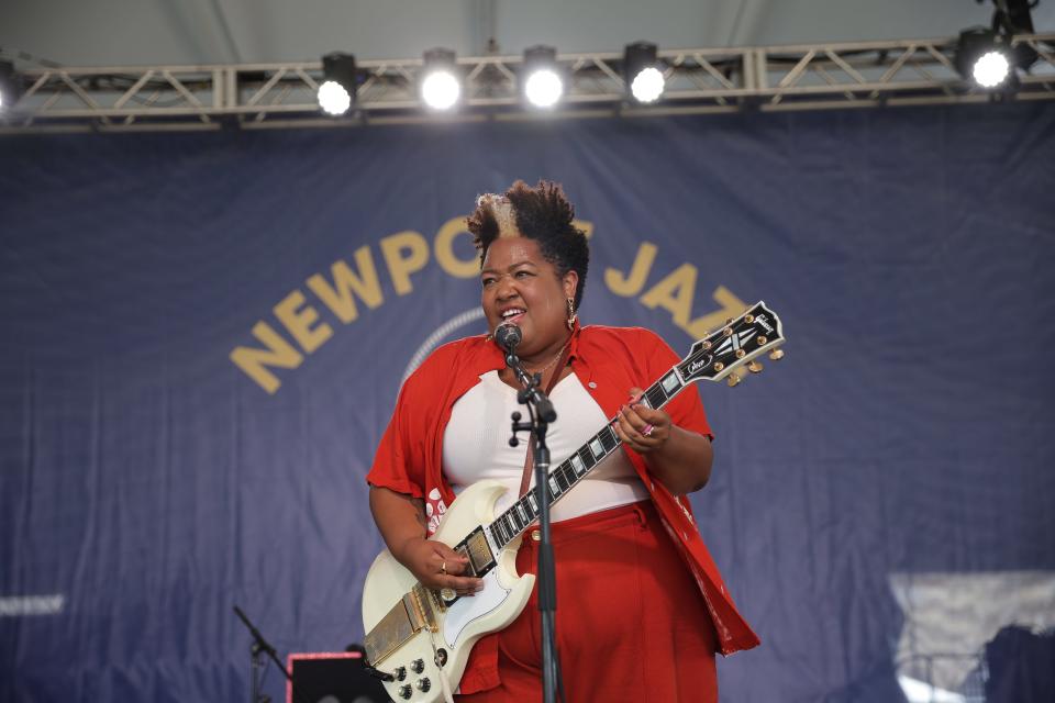Celisse performs on the Quad stage at the Newport Jazz Festival on Friday, July 29.