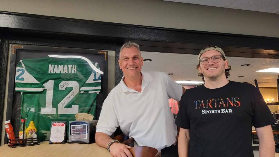 Co-owners of Tartans Sports Bar, located at 321 N. Main St., are Jamie Douglass, left, and Brent Chanin.