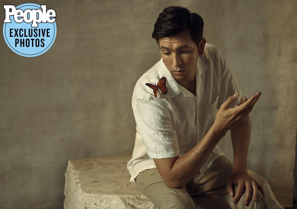Nicholas Braun photographed at Please Space in Brooklyn, NY, on July 26, 2022.