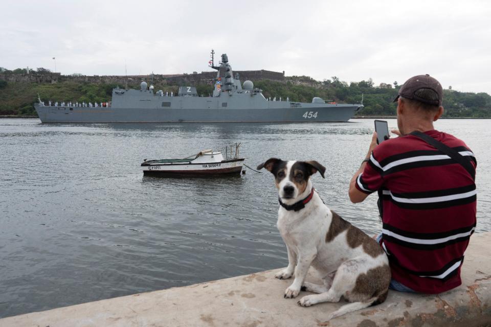 2024年6月12日，俄羅斯巡防艦「高希柯夫海軍上將號」抵達古巴哈瓦那。路透社