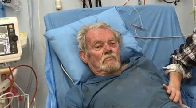 Bernie Howell was rescued after two nights lost in WA bushland. Picture: 7 News