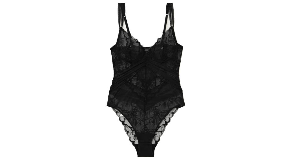 La Perla Alida Leavers lace and stretch-tulle underwired bodysuit 