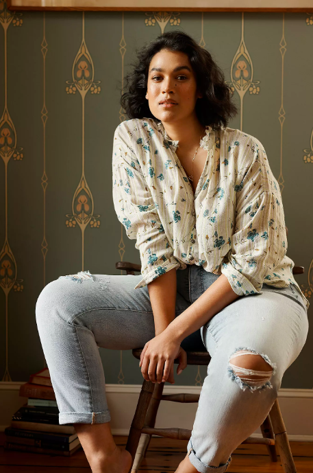 The Tavi Ruffled Buttondown. Image via Anthropologie.