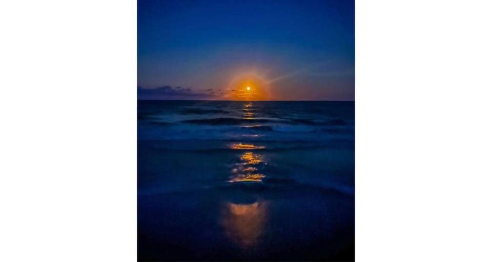 Nicki Francis took this photo on Burkes Beach on Hilton Head Island during the Aug. 1 Supermoon.