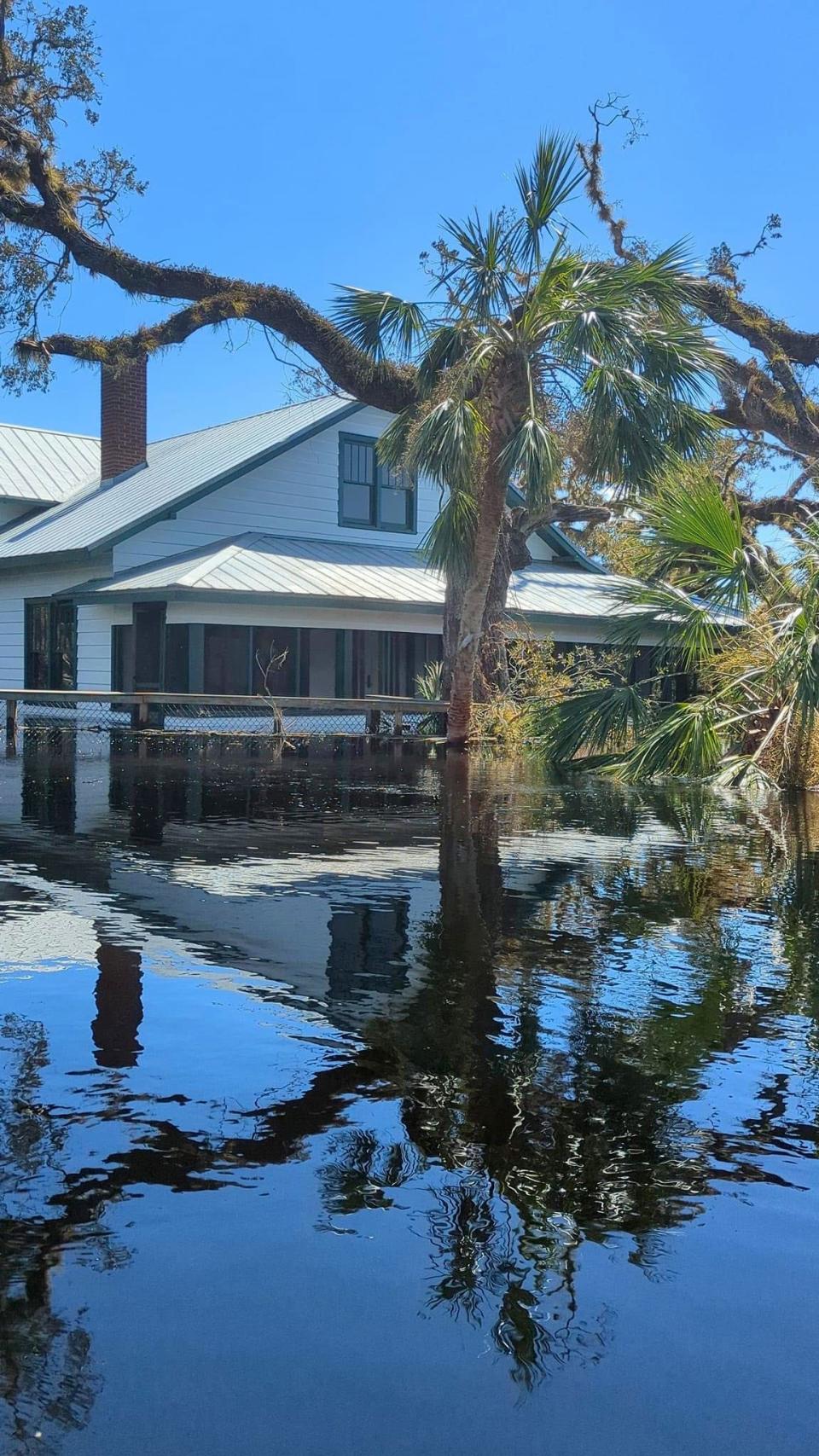 Cheri Pachota, co-owner of Snook Haven, provided this photo showing flooding at Snook Haven on the Myakka River.