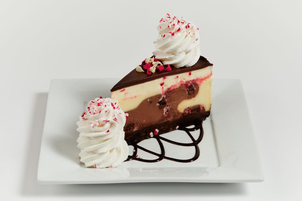 The new Peppermint Stick Chocolate Swirl Cheesecake is a new dessert, which becomes available Black Friday at The Cheesecake Factory.