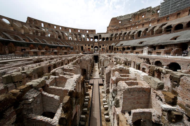 FILE PHOTO: View of Colosseum after restoration project in Rome