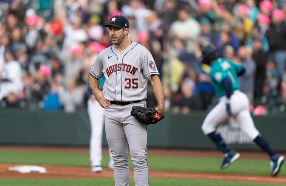 維蘭德(Justin Verlander)大賽經驗豐富，不過世界大賽成績不好。法新社