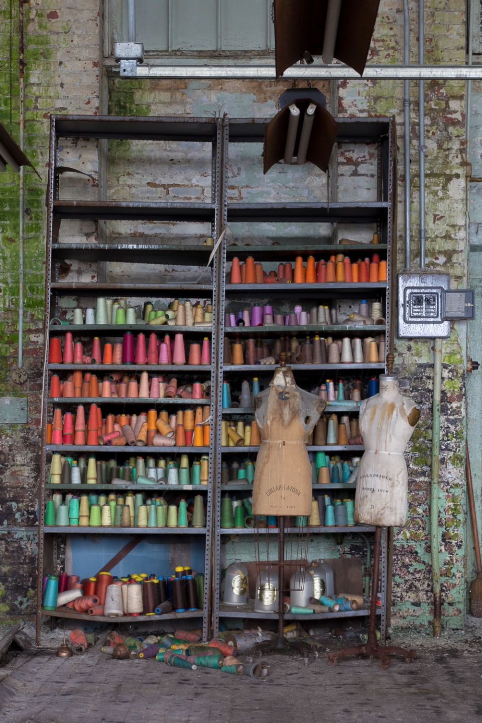 An abandoned garment factory, New York. “That place was amazing, the colours in there were so vibrant.”