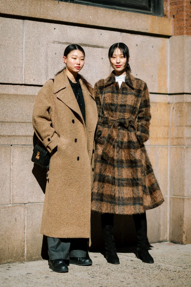 <p>On the street at New York Fashion Week. Photo: Jeremy Kang/Fashionista</p>