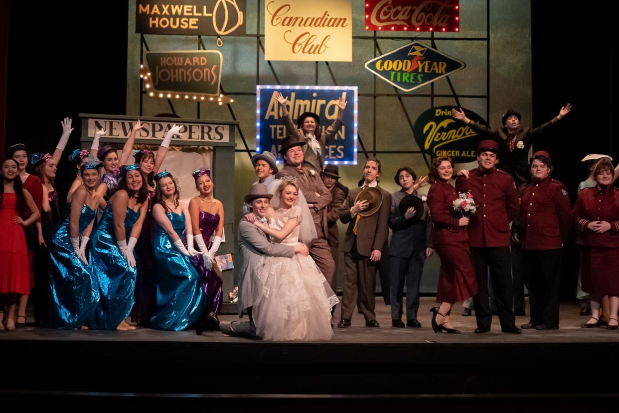 The cast performs the finale of “Guys and Dolls” at the Croswell Opera House. The Croswell’s annual all-area high school musical opens Saturday.