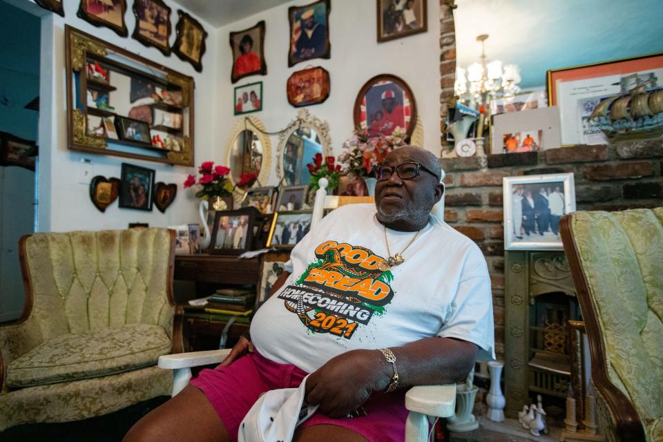 O’Neil “Boss Man” Jackson Jr., 79, details what life was like growing up in Frenchtown while sitting in the same home he was born in Thursday, April 4, 2024.