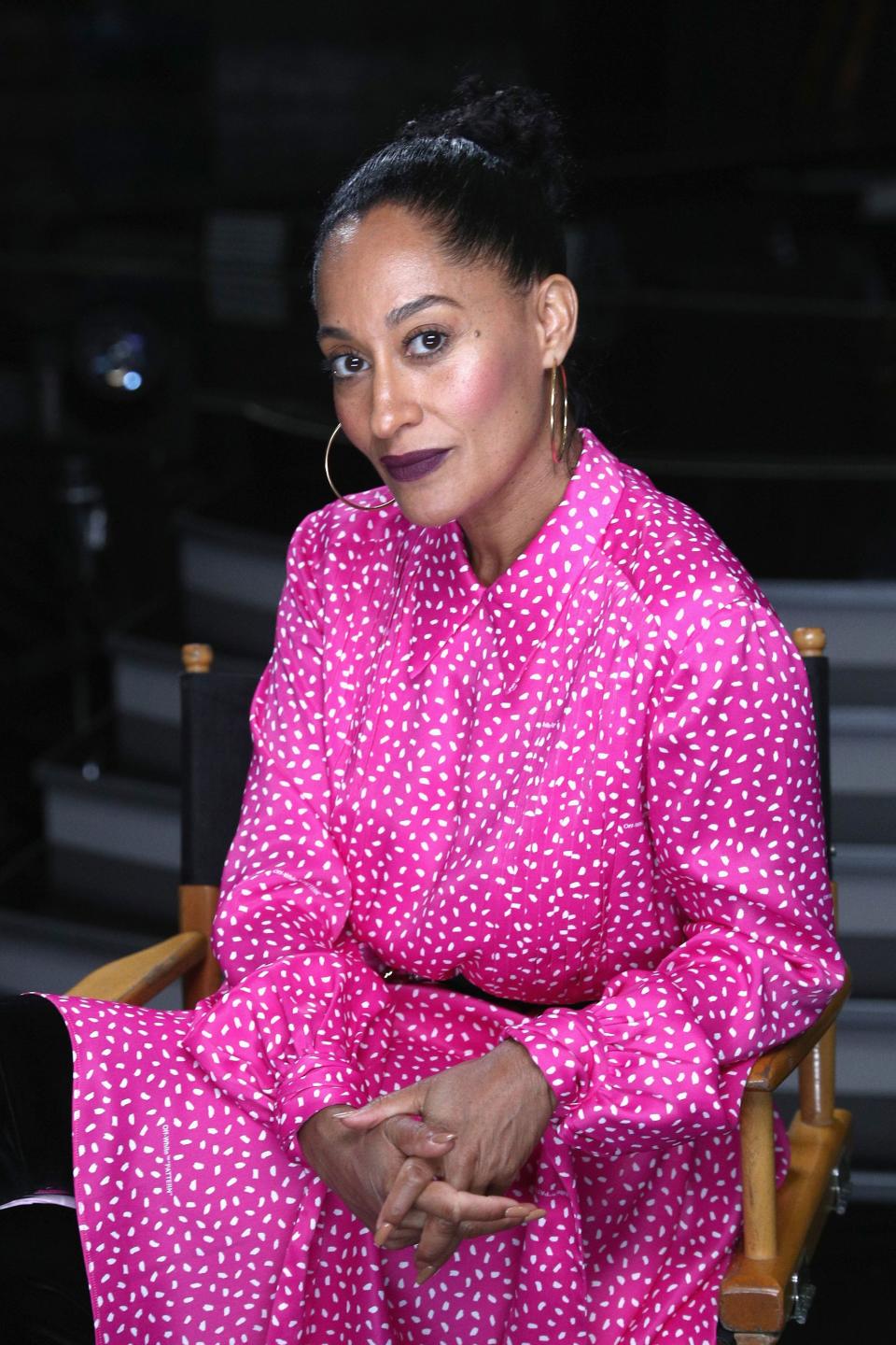 <p>WHO: Tracee Ellis Ross</p> <p>WHERE: American Music Awards press event, Los Angeles</p> <p>WHEN: November 16, 2017</p>