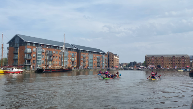 Image of the dragon race at Gloucester Docks