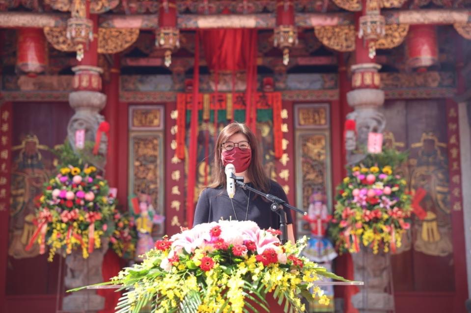 高市文化局長王文翠出席致詞。   圖：旗津天后宮提供