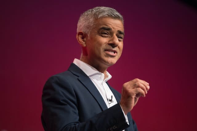 Mayor of London Sadiq Khan (Stefan Rousseau/PA)