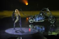 Singer Shania Twain performs during the debut of her residency show "Shania: Still the One" at The Colosseum at Caesars Palace on December 1, 2012 in Las Vegas, Nevada. (Photo by Jeff Bottari/Getty Images)