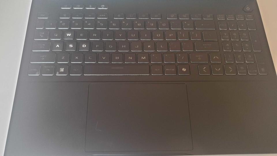 black gaming laptop