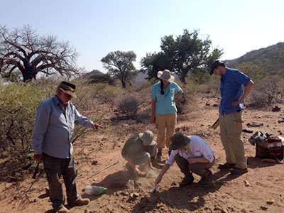 Researchers investigate in Africa (University of Rochester)