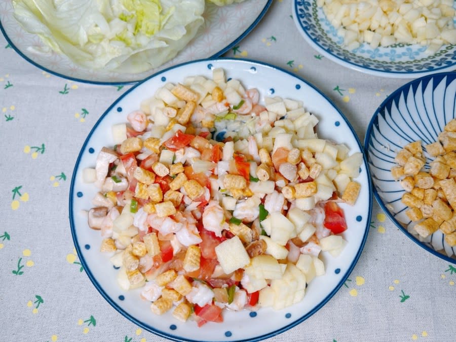 食譜｜夏日蘋果蝦鬆