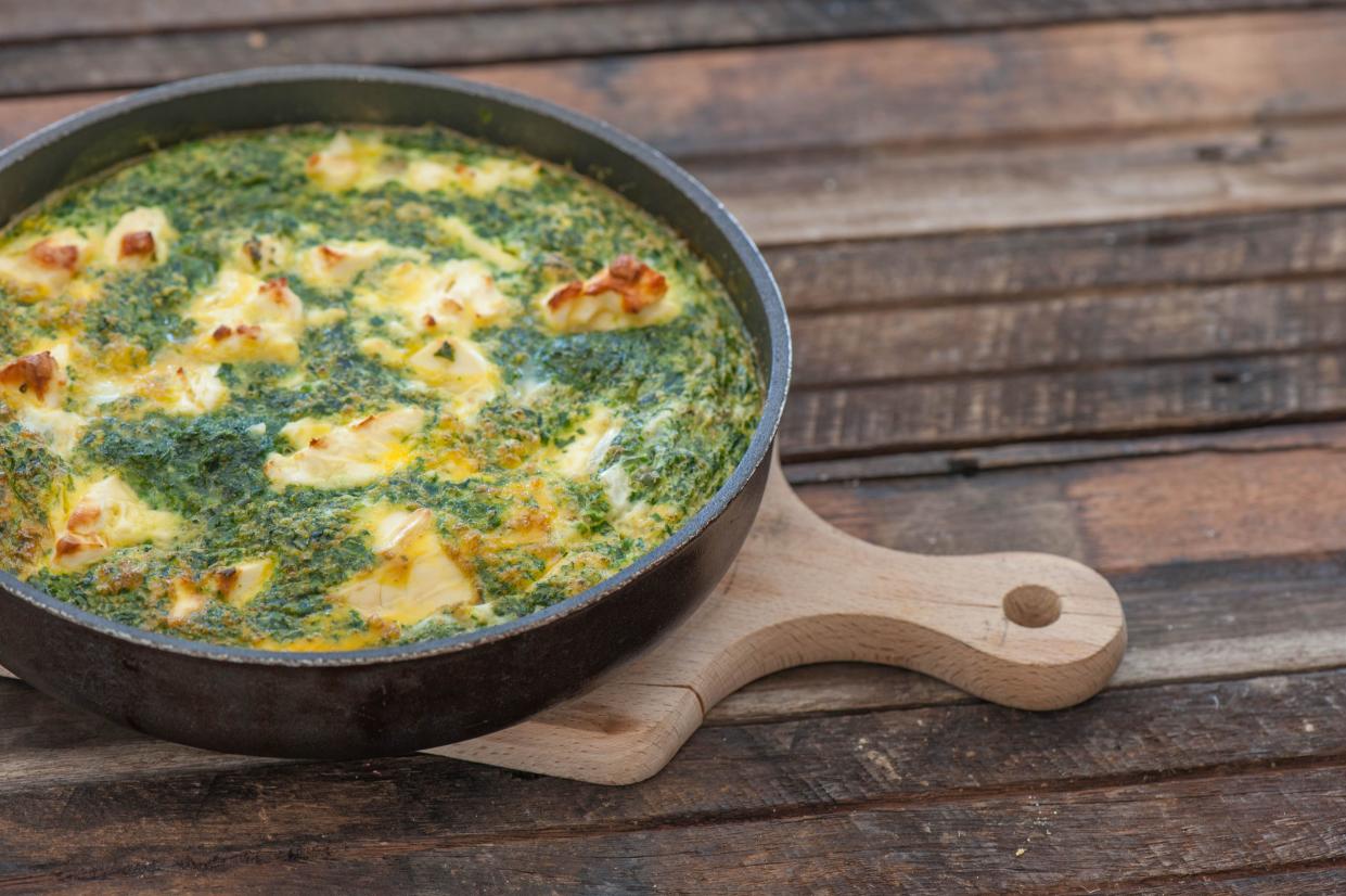 spinach and feta frittata