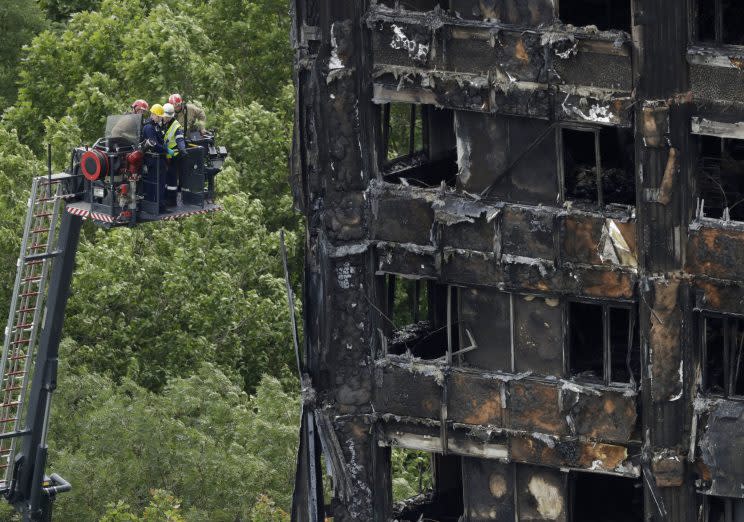 Investigators inspect Grenfell Tower (Rex)