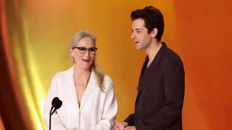 Meryl Streep and Mark Ronson at the 2024 Grammys (Getty Images)