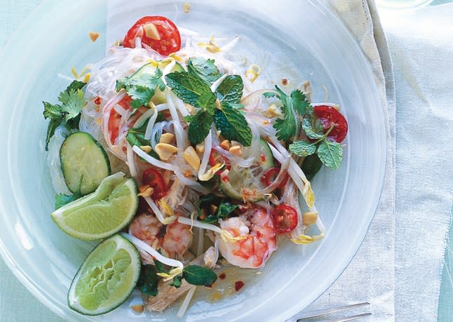 Thai Chicken and Shrimp Noodle Salad