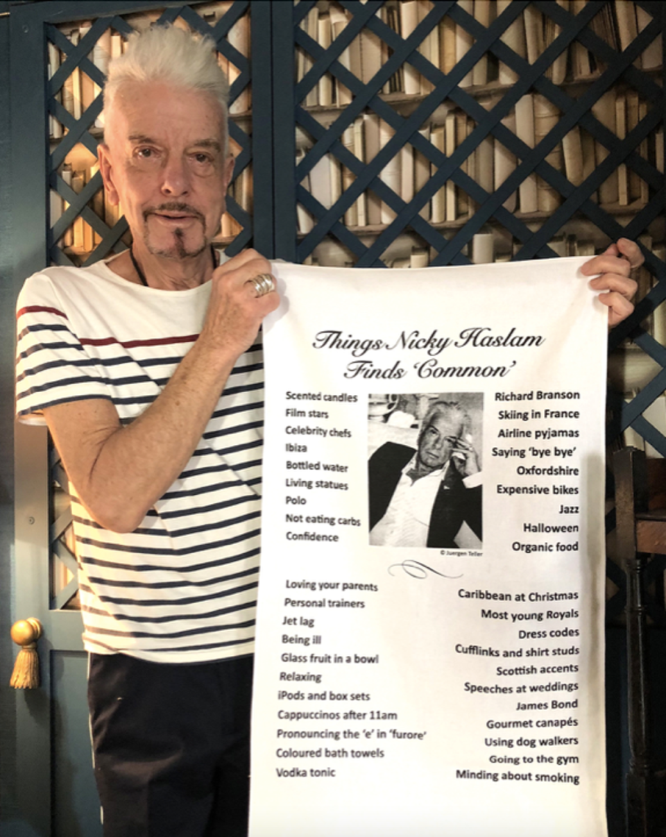  (Nicky Haslam 2019  tea towel)