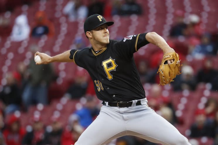 Jameson Taillon had surgery for suspected testicular cancer Monday. (AP Photo)