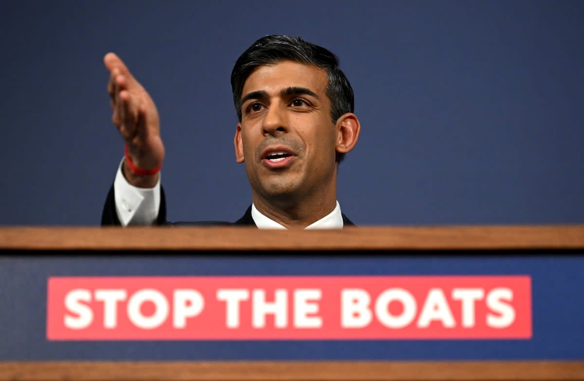 Rishi Sunak has promised to ‘stop the boats’ by next election (WPA Rota)