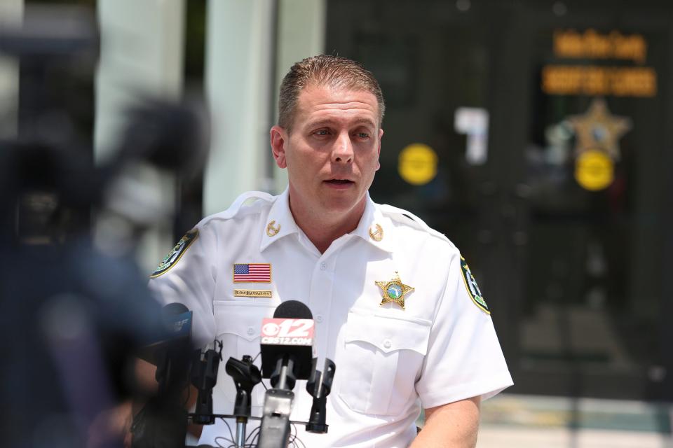 Indian River County Sheriff Eric Flowers speaks during a press conference June 14, 2022, regarding a deputy-involved shooting of a 19-year-old named Jamall Frederick that happened Saturday evening in Gifford. "There is nothing in the video that we are going to release that shows him pointing the gun," Flowers said. "I don't know what the deputy saw."  Flowers said the department is still very early in the investigation involving Frederick.