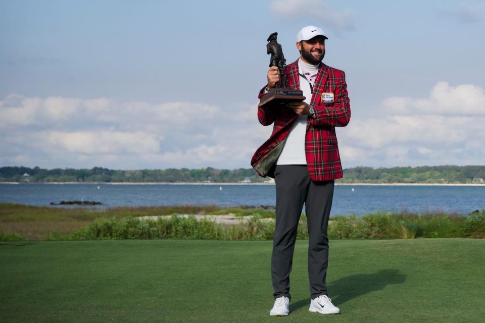 Scottie Scheffler might need to add on to his closet. A week after winning the Masters and another green jacket, he added the traditional tartan coat signifying a win at Hilton Head in the RBC Heritage.