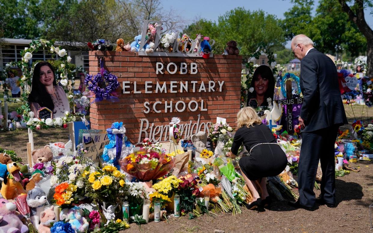 President Joe Biden and first lady Jill Biden visit Robb Elementary School - AP Photo/Evan Vucci