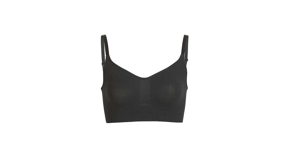 Sculpting scoop-neck stretch-woven bra 