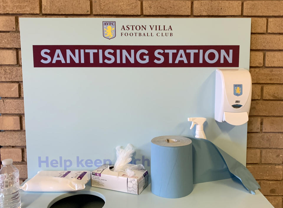 With coronavirus restrictions in place, football clubs must adjust protocol accordingly. All clubs will be using sanitation stations – including protective gloves, hand wipes and disinfectant – to be used before every fixture.