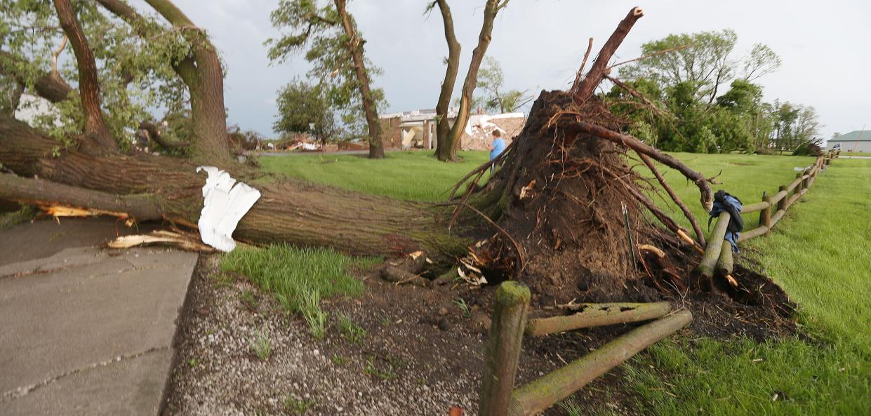 Tornado damage in Nevada, Iowa on Tuesday, May 21, 2024.