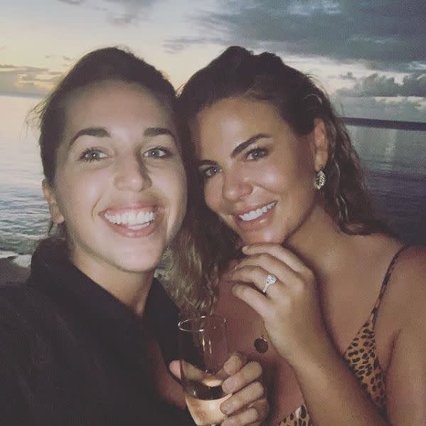 Fiona Faulkiner is engaged to her partner Hayley Willis. Photo: Instagram/fionafaulkiner