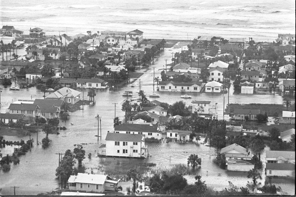 Storm surge and rain overran the Beaches during Hurricane Dora in 1964.