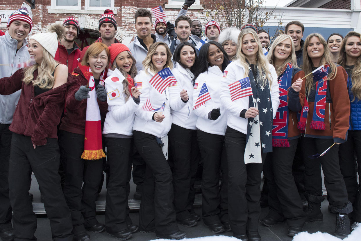 Behold the contestants of “The Bachelor Winter Games.” (Photo: Lorenzo Bevilaqua/ABC)