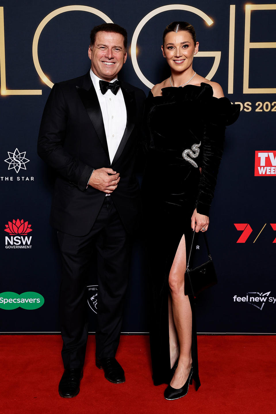 Karl and Jasmine Stefanovic at the 2023 Logies. Photo: Getty Images