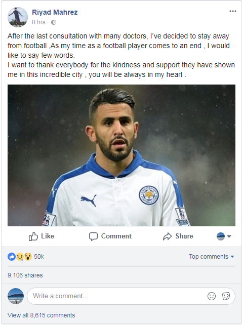 Riyad Mahrez regrets 10-day absence but refuses to rule out summer move from Leicester