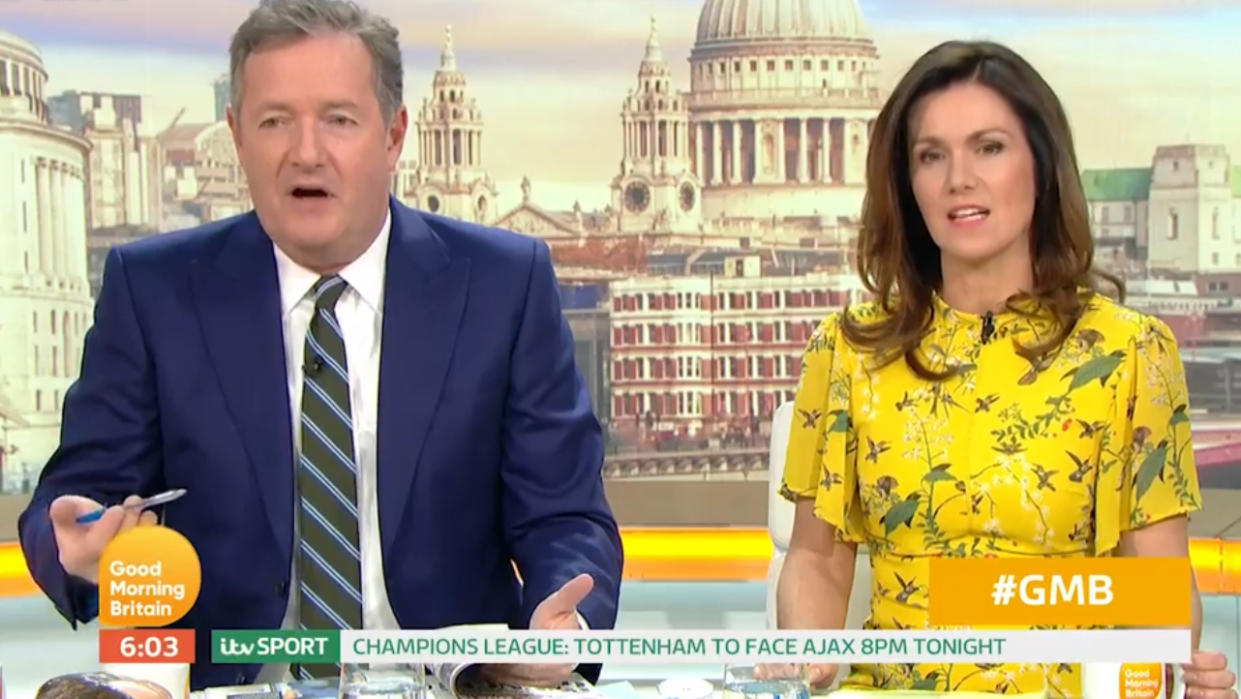 ‘Good Morning Britain’ presenters Piers Morgan and Susanna Reid are set to take on a formidable quizzer in an upcoming celebrity edition of ‘The Chase’. (Credit: ITV)