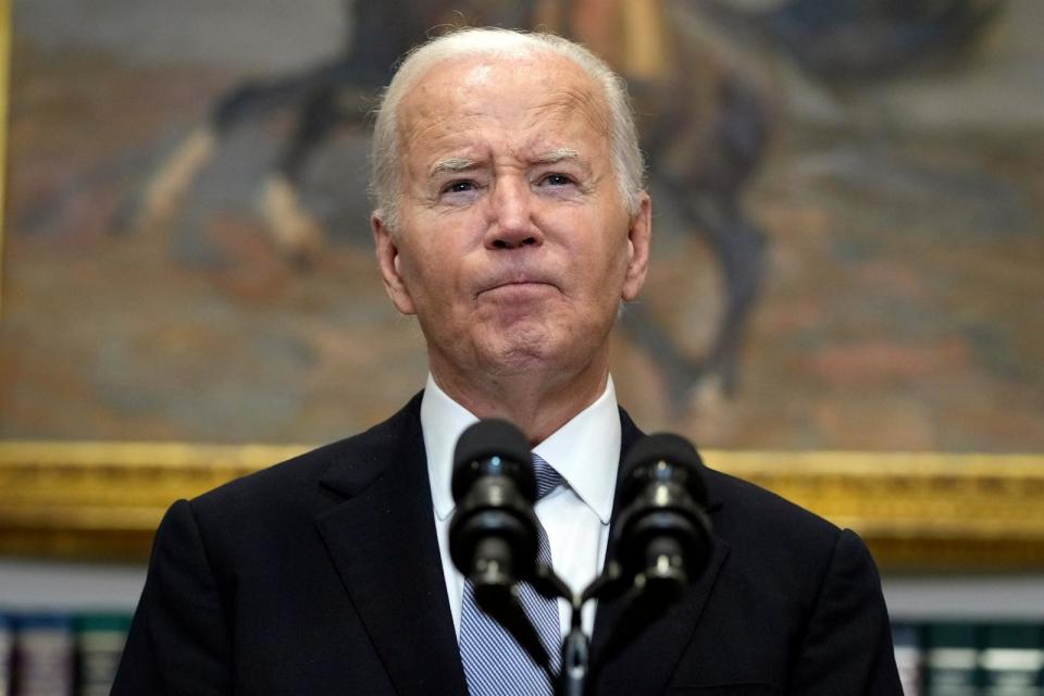 PHOTO: President Joe Biden speaks from the Roosevelt Room of the White House in Washington, July 14, 2024. (Susan Walsh/AP)