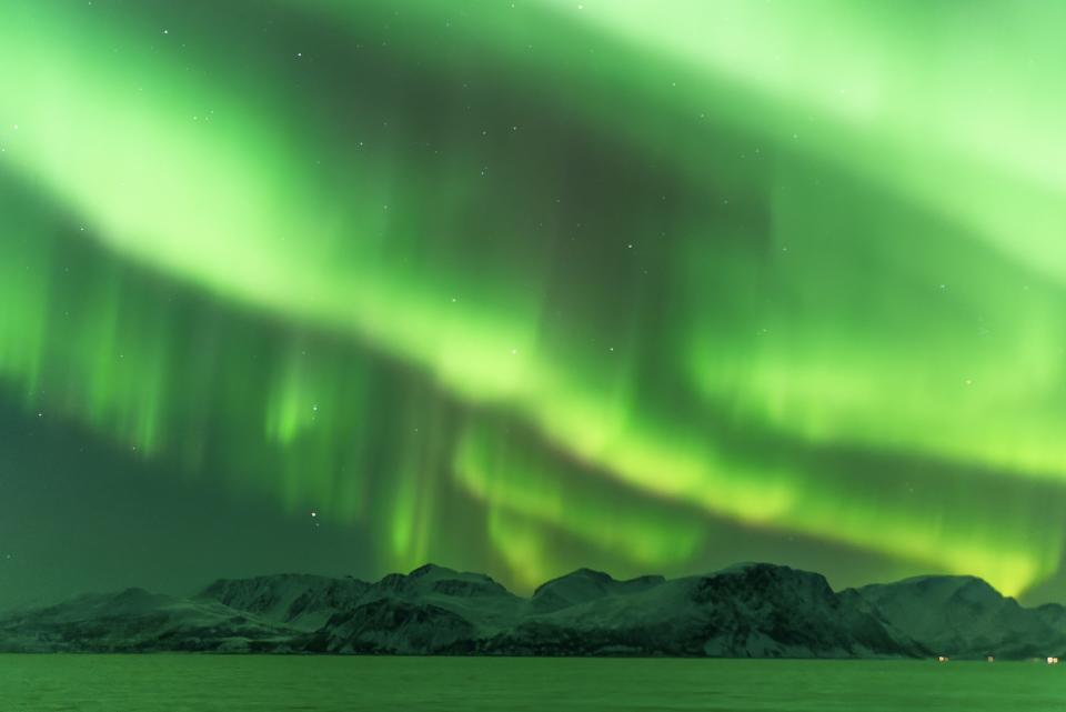 northern lights during the Hurtigruten Astronomy Voyage.