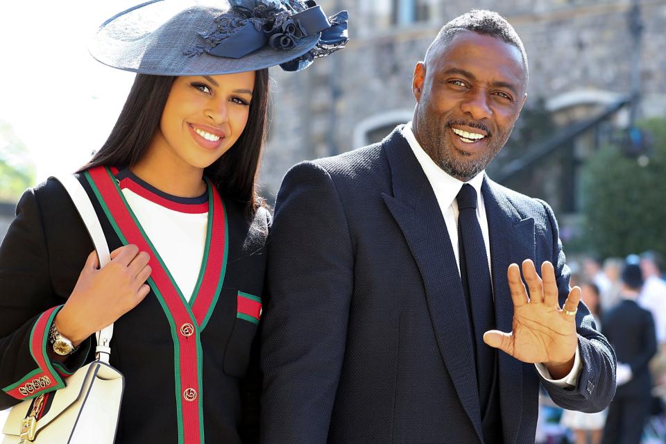 Idris Elba arrives with his fianc&eacute;e (and now wife), Sabrina Dhowre.