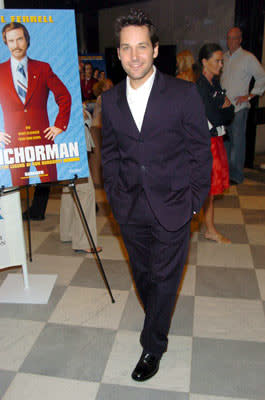 Paul Rudd at the New York premiere of Dreamworks' Anchorman