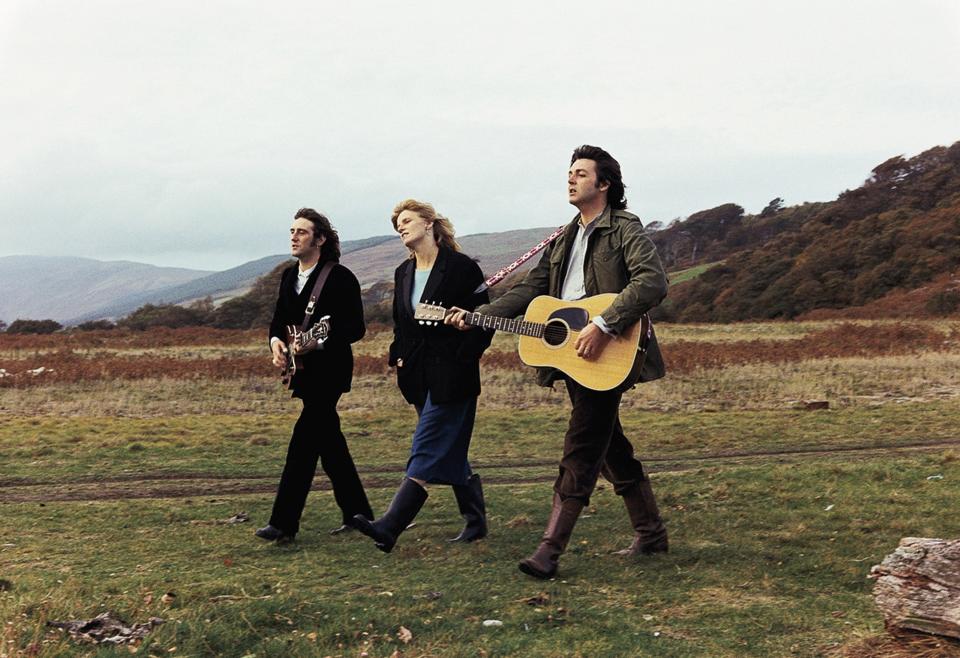 Denny Laine (left), Linda McCartney and Paul McCartney were the core of Wings.